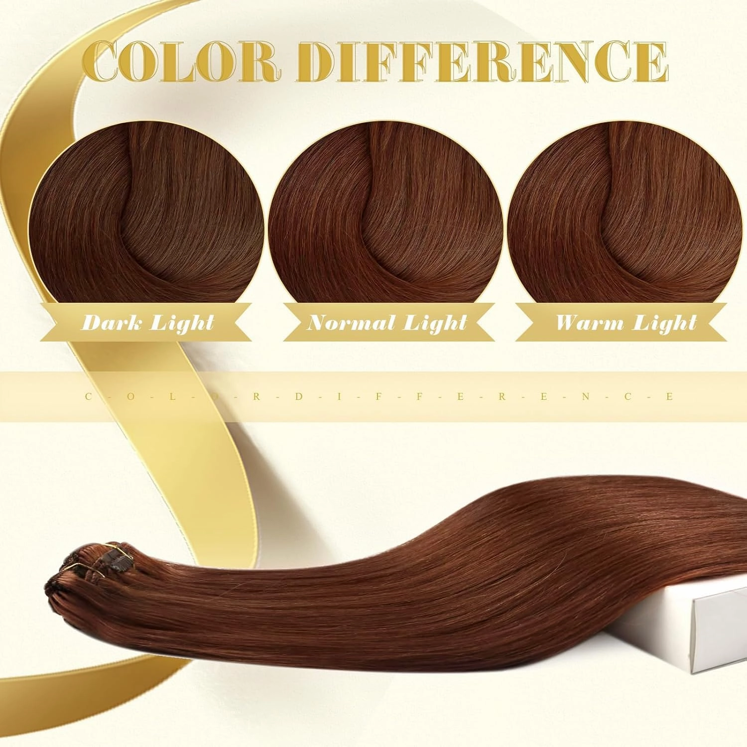 Ve Sunny Human Hair Clip in Extensions Auburn Clip in Hair Extensions Burgundy Auburn Clip in Hair Extensions Human Hair Straight Highlight Personality for Party Comfortable 7pcs 120g 22inch