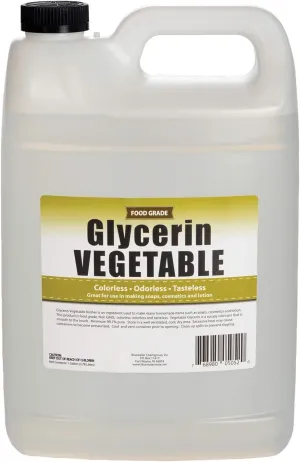 Vegetable Glycerin - 1 Gallon - All Natural, USP Grade - Premium Quality Liquid Glycerin, Excellent Emollient Qualities, Amazing Skin and Hair Benefits, DIY Beauty Products