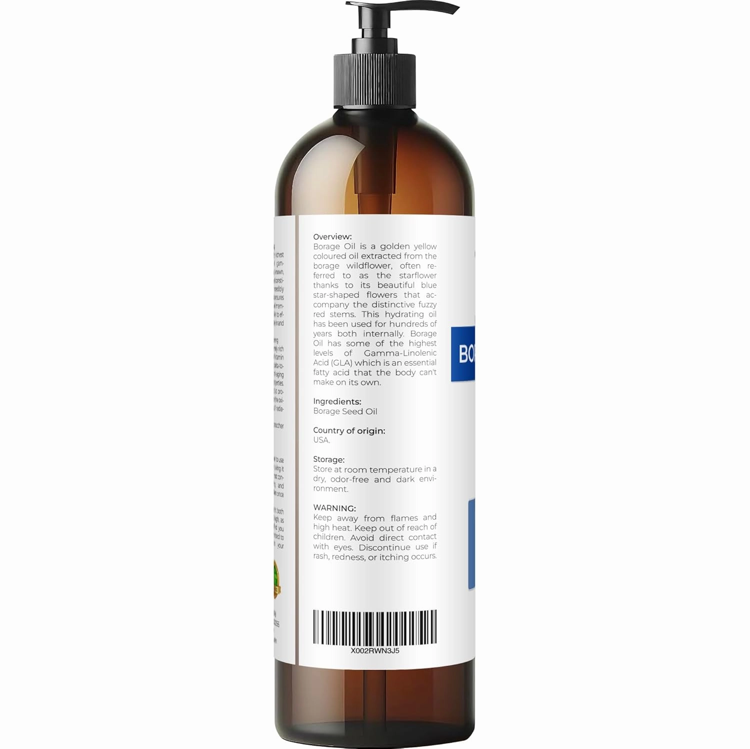 velona Borage Seed Oil 8 Fl Oz | 100% Pure and Natural Carrier Oil | Refined, Expeller pressed | Skin, Face, Body, Hair Care | Use Today - Enjoy Results
