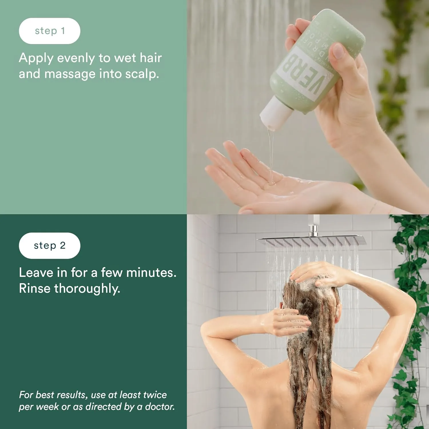 VERB® Dandruff Shampoo - for Gentle Cleansing and Clinical Strength Dandruff Relief with 3% Salicylic Acid