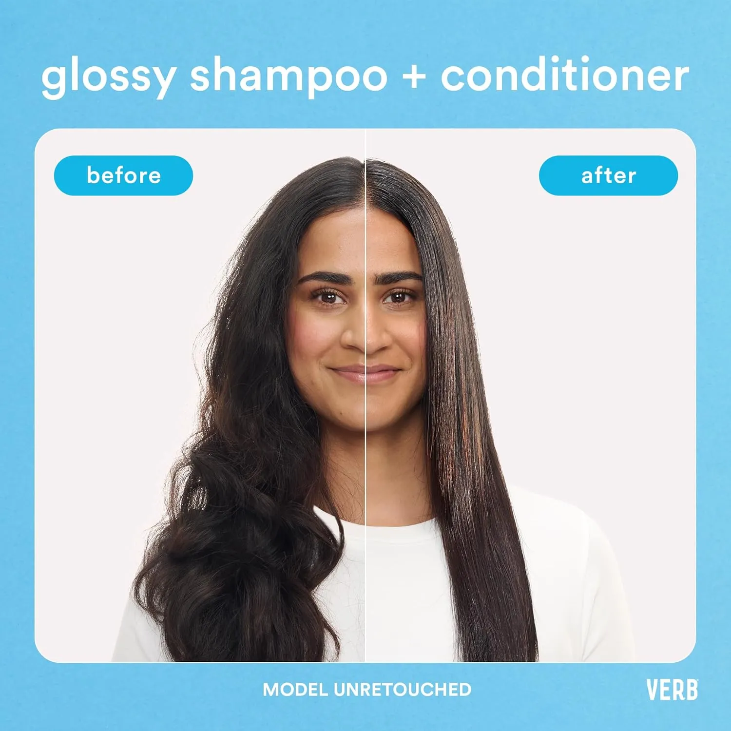 VERB Glossy Shampoo – Adds Moisture   High Shine for Thick to Coarse Hair – Sulfate, Paraben and Gluten Free
