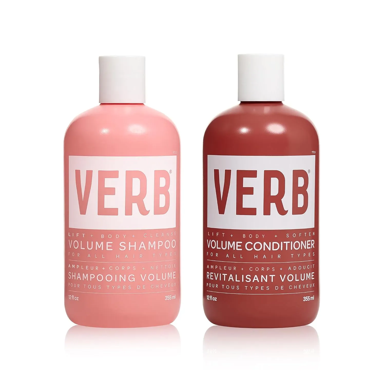VERB Volume Shampoo & Conditioner Duo- Cleanses, Softens   Lifts Flat Hair