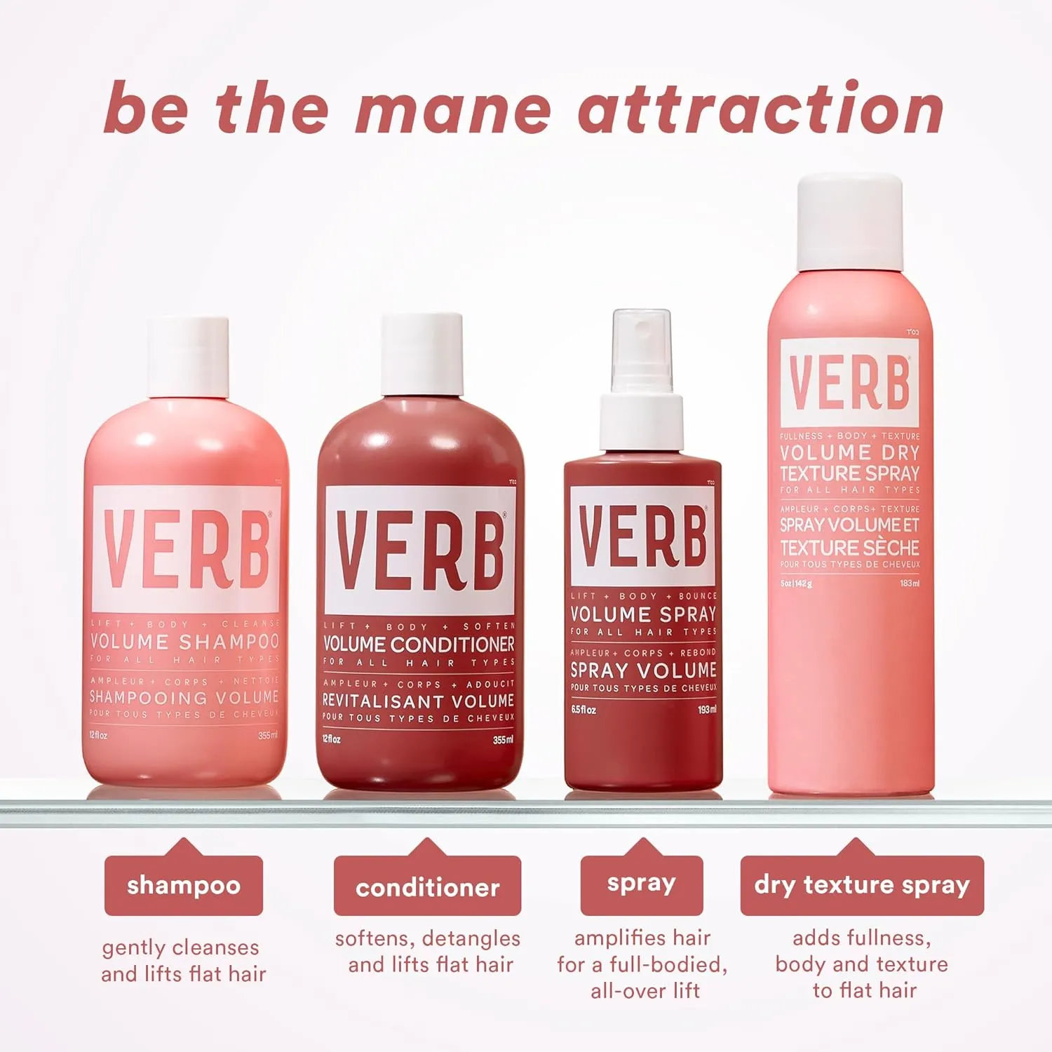 VERB Volume Shampoo & Conditioner Duo- Cleanses, Softens   Lifts Flat Hair