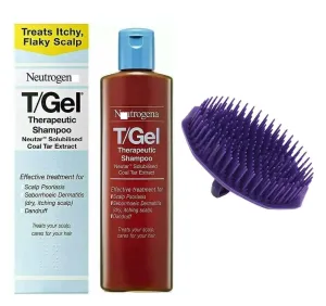 VibePack T/GEL Therapeutic Shampoo Anti-Dandruff Treatment for Long-Lasting Relief of Itching and Flaking Scalp, Original Formula, 250ML, SHAMPOO SCALP BRUSH
