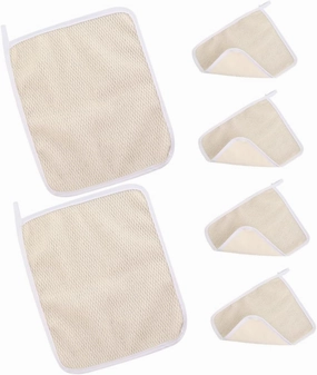 VICASKY 6pcs Face Scrubber Exfoliating Bath Towel Quick Dry Short Loop Face Cleansing Cloth Back Scrubber Towel