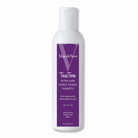 Virgo de Novo Extra Dark Purple Toning Shampoo instantly removes extra dark brassy yellow tones. Vegan. Sulfate Free. Moisturizing. (8 oz), 1