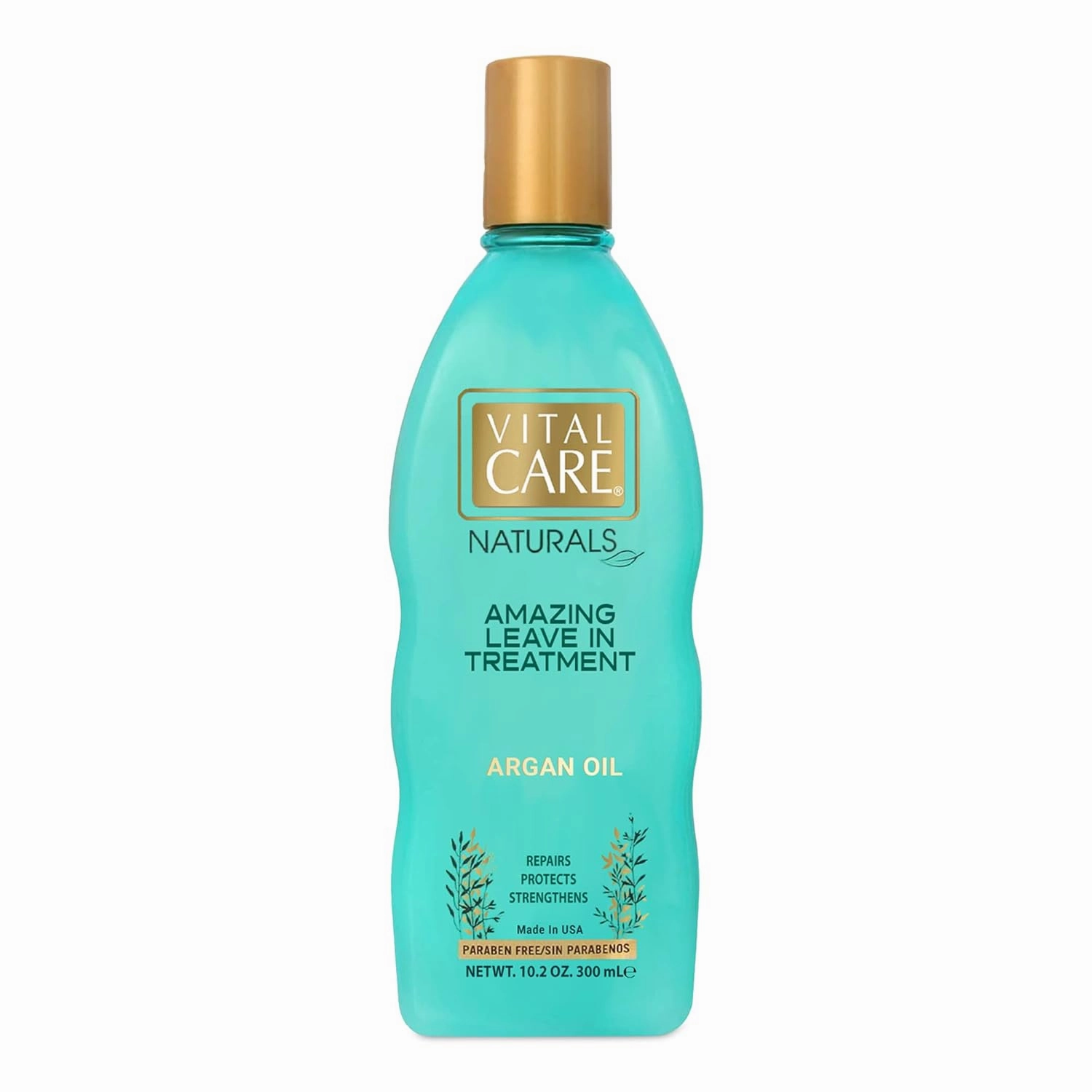 Vital Care Amazing Leave In Argan Oil Treatment - Gentle Keratin Complex Hair Treatment is Non-Stripping for Daily Use, Hydrating & Repairing - Abyssinian Oil and Silk Amino Acids