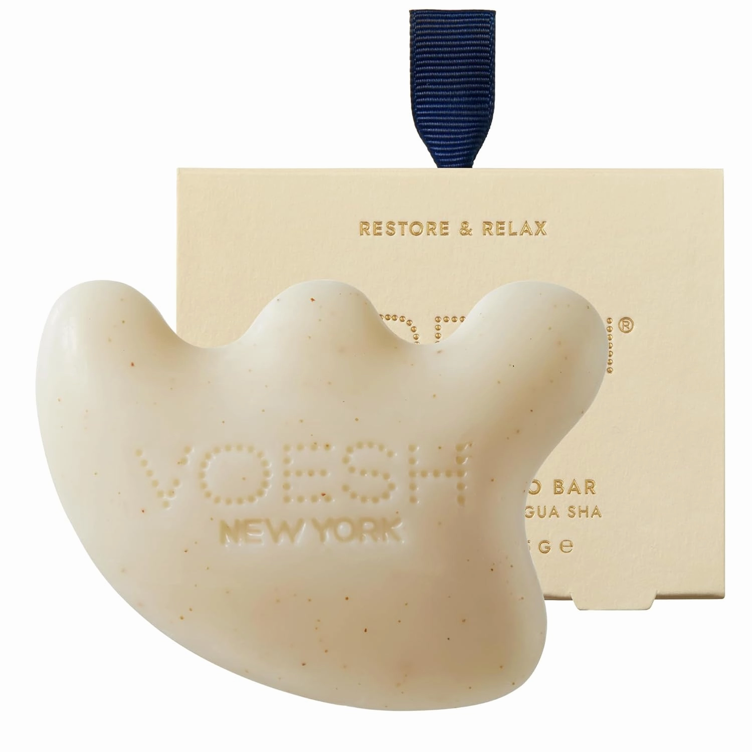VOESH Gua Sha Shampoo Bar - Biotin, Vegan Probiotics, Rosemary Oil & Apricot Seed Powder - Cruelty Free, Clean Ingredients & Organic Extracts - (3.7oz Bar)