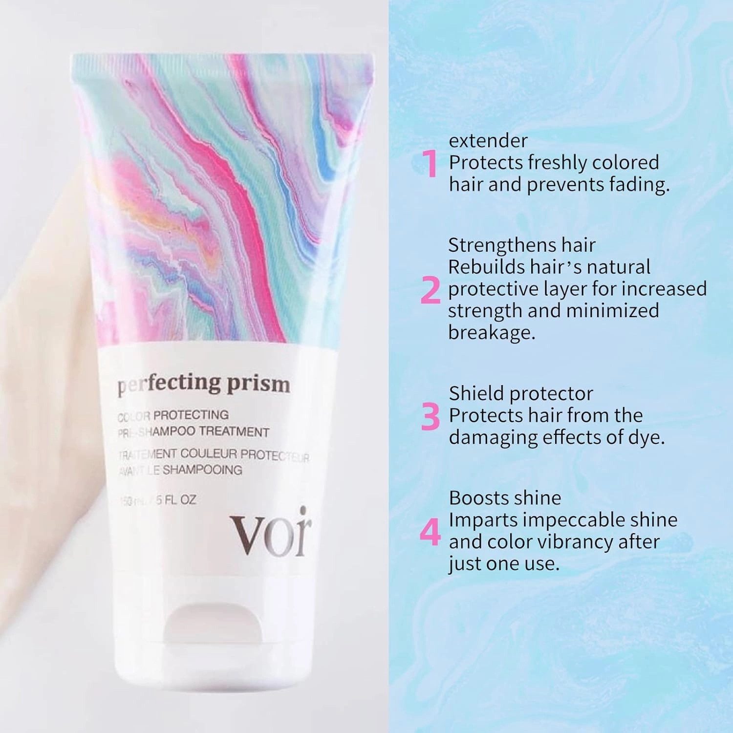 Voir Haircar Perfecting Prism Color Protecting Pre-Shampoo Treatment 5.0 Fl Oz
