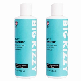 Volumizing Biotin Shampoo Set of 2, 8.5oz - Color, Keratin Treatment, Hair Extension Safe. Sulfate, Paraben & Oil Free, Body Building, Thickening & Gentle Hair Care