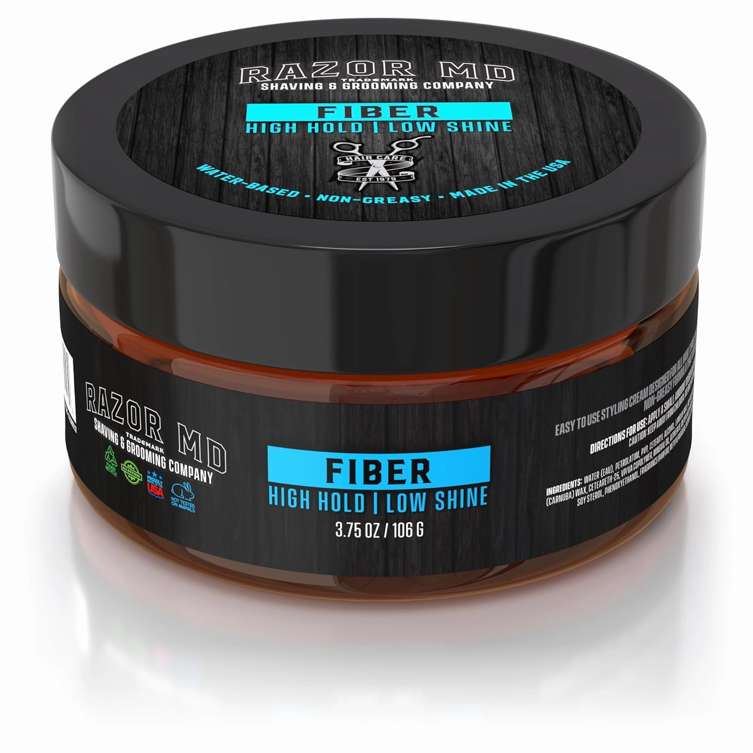 Water-Based Fiber Hair Styling Products for Men With High Hold And Low Shine Matte Finish, Thickens & Adds Texture, Hair Product To Fix, Form, Shape, Fiber Wax & Hair Gel Fans, 3.75 oz