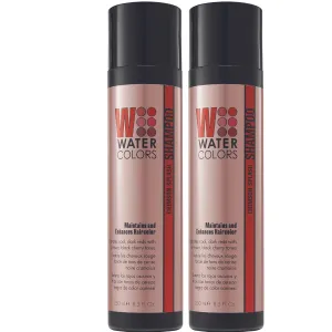 Watercolors by Tressa 3-in-1 Color Depositing Shampoo, Semi Permanent Hair Color, Hair Dye Shampoo for Curly, Dry, and Normal Hair, 8 fl oz - CRIMSON SPLASH (2 Count)