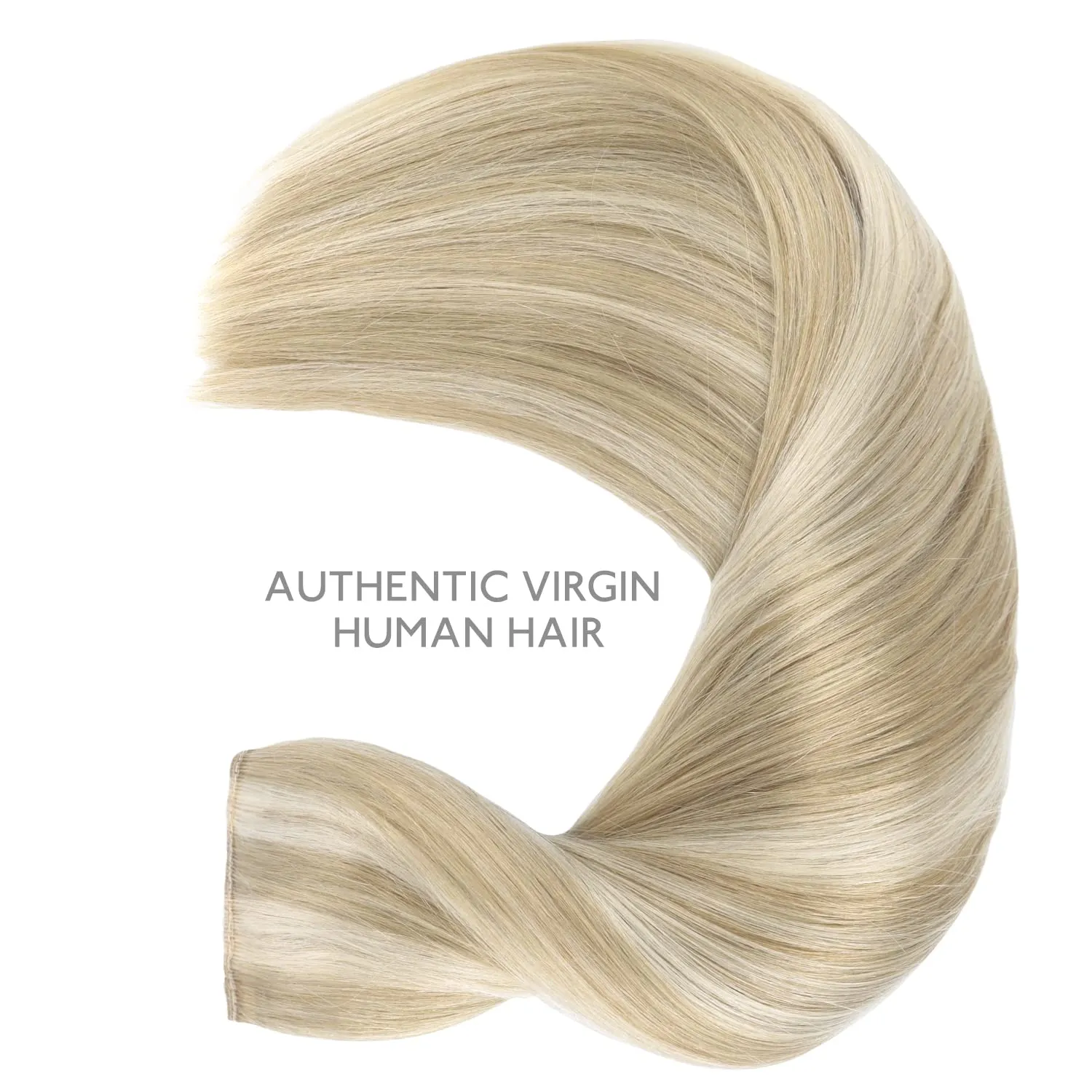 WENNALIFE Real Human Hair Wire Extensions - 22 Inch, 150g, Dirty Blonde Highlighted With Bleach Blonde - Remy Invisible Fish Line Extension (50% Increased Lifespan)