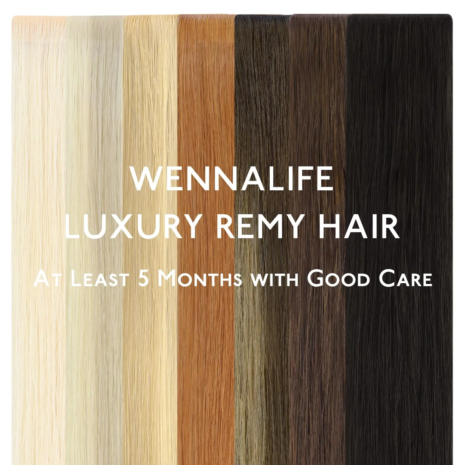 WENNALIFE Tape in Hair Extensions Human Hair, 20pcs 50g 14 inch Ash Blonde Highlighted Platinum Blonde Remy Hair Extensions Straight Human Hair Tape in Extensions Skin Weft Tape Extensions Human Hair