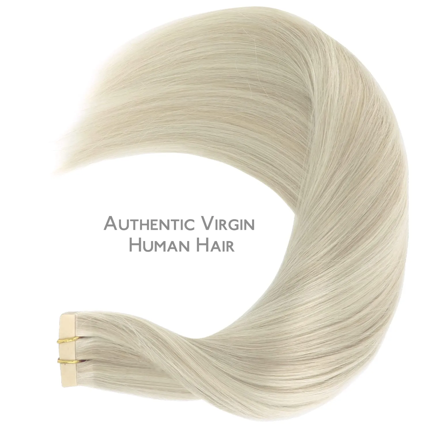 WENNALIFE Tape in Hair Extensions Human Hair, 20pcs 50g 14 inch Ash Blonde Highlighted Platinum Blonde Remy Hair Extensions Straight Human Hair Tape in Extensions Skin Weft Tape Extensions Human Hair