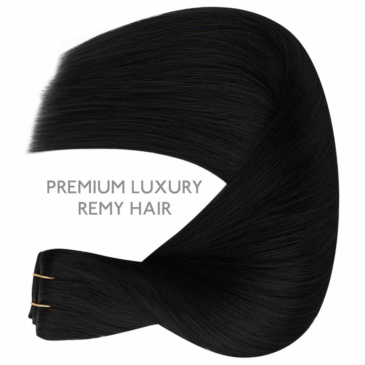 WENNALIFE Invisi Edge Clip in Hair Extensions Real Human Hair, 16 Inch 130g 7pcs Jet Black Seamless Clip in Extensions Remy Hair Clip Ins Invisible PU Skin Weft Straight Extensiones De Cabello Hmano