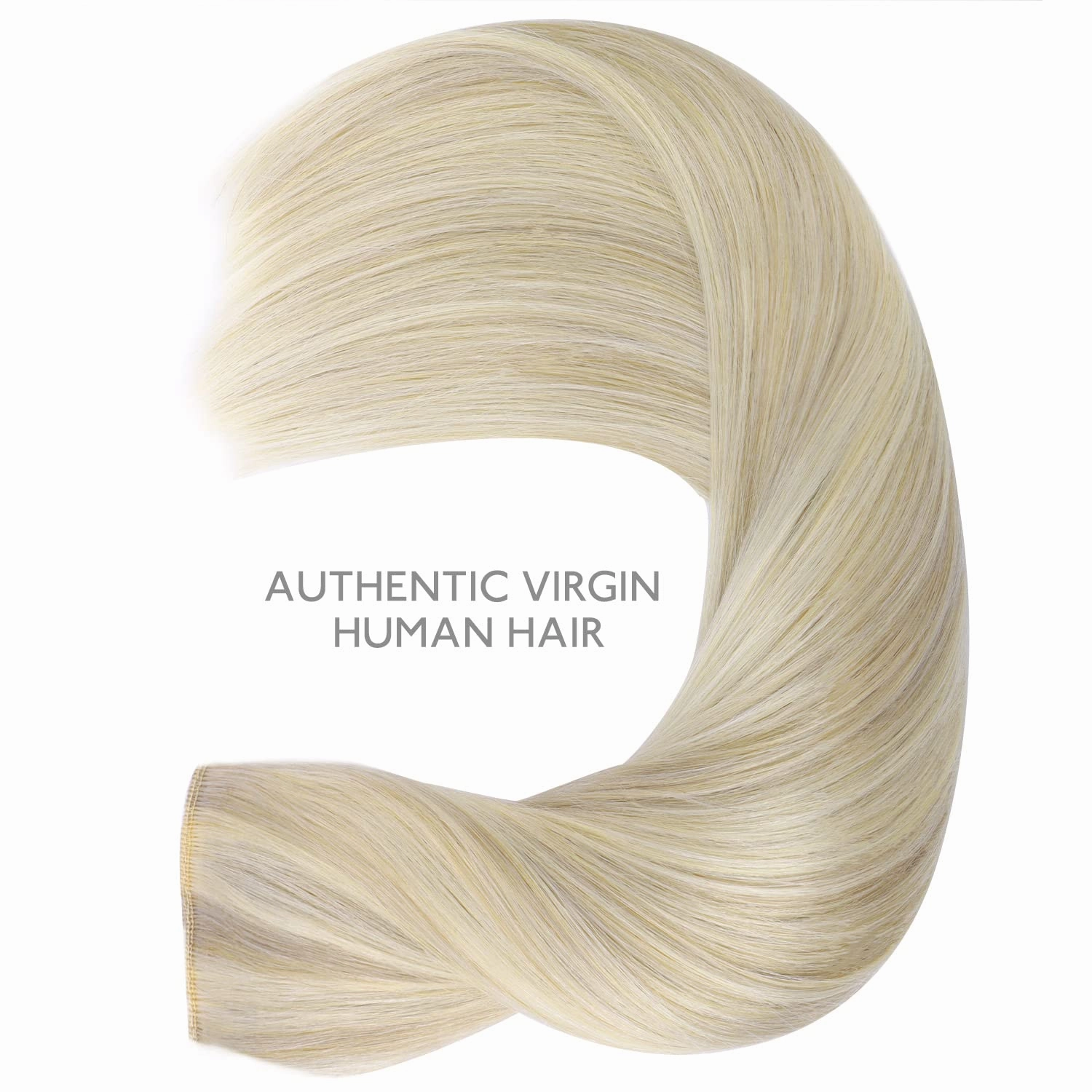 WENNALIFE Wire Hair Extensions (Increase 50% Lifespan) Real Human Hair 16 inch 95g Ash Blonde Highlighted Platinum Blonde Remy Hair Extensions Invisible