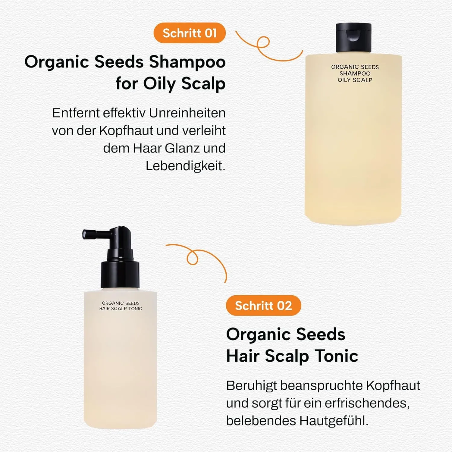Whamisa Organic Seeds Shampoo for Oily Scalp, Fermented Postbiotic Formula for Refreshing Cleanse, Balanced Oil Control, Scalp Conditioning, Dandruff Care (490ml)