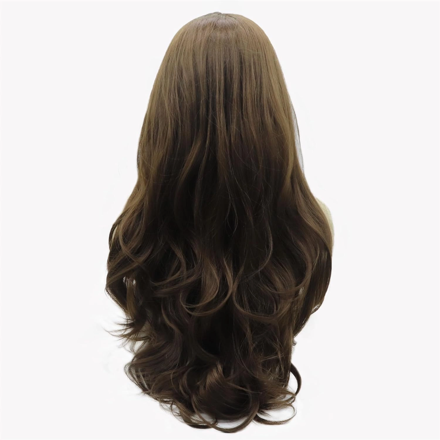 Wiginway Long Wave Brown Lace Front Wigs Women Natural Looking Wavy Synthetic Wig 24 Inches