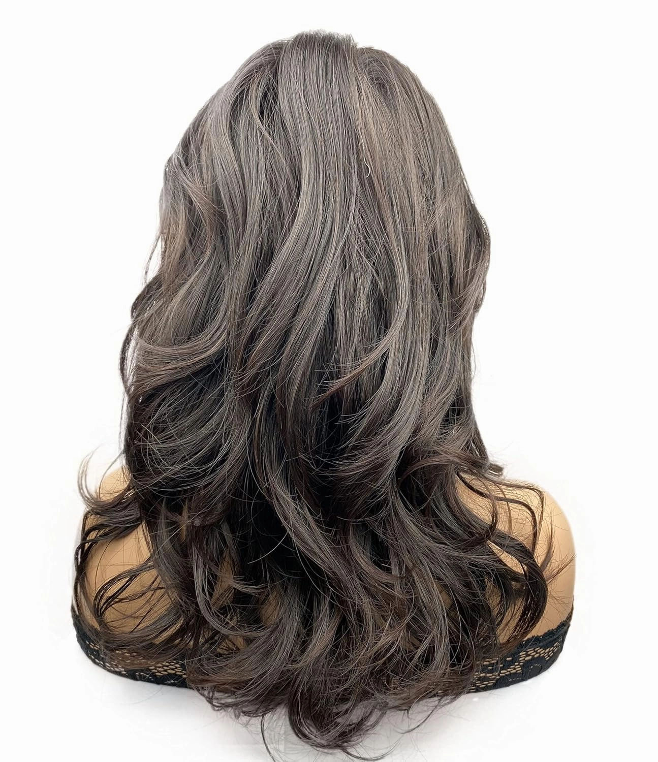 Wiginway Long Wavy Synthetic Wigs with Natural Looking Air Bangs Imported Premium Heat Resistant Hair for Women 14 Inch #2-33