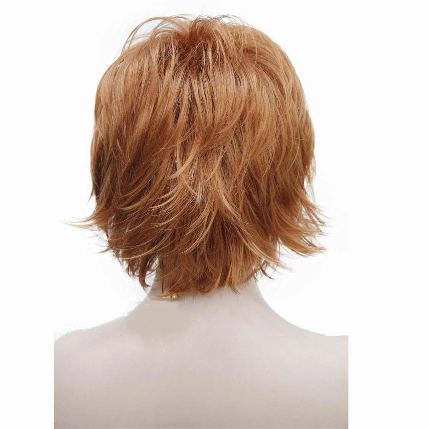 Wiginway Short Copper Red Layered Shaggy Wavy Wigs 100% Imported Premium Hair Heat Resistant Synthetic for Women 6 Inch