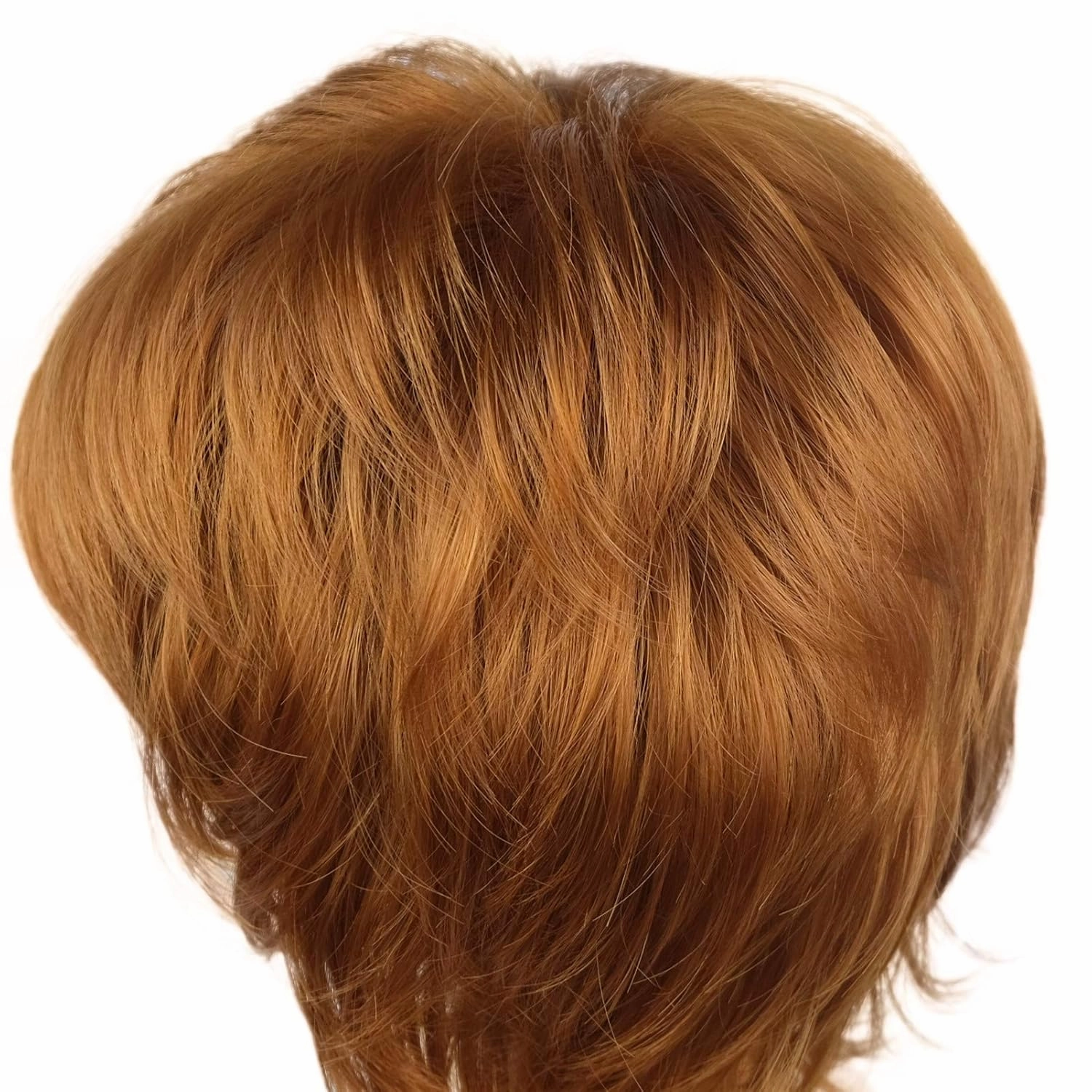 Wiginway Short Copper Red Layered Shaggy Wavy Wigs 100% Imported Premium Hair Heat Resistant Synthetic for Women 6 Inch