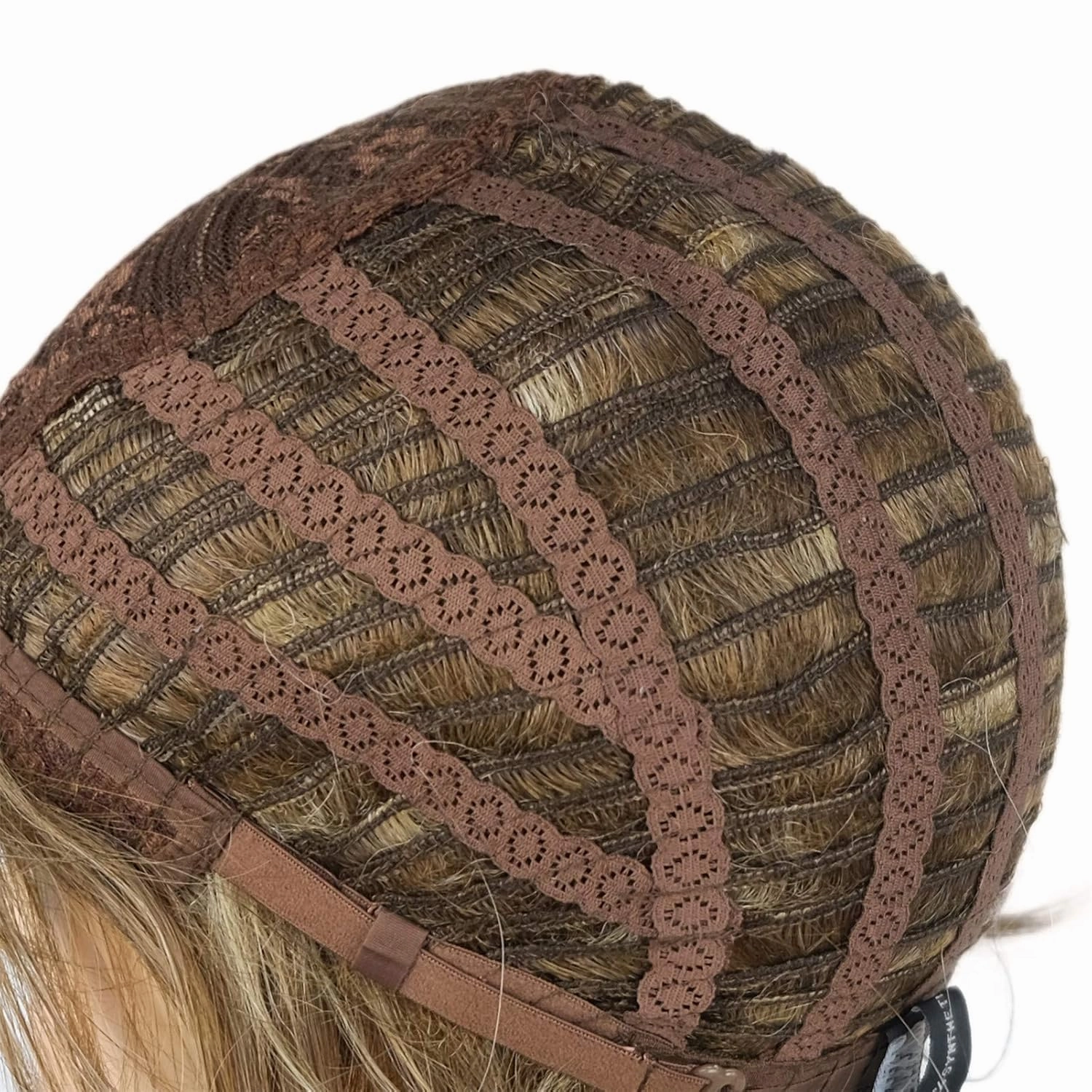 Wiginway Women's Wig Light Reddish Brown with Blonde Highlights BFluffy Short Straight Layered Hair Synthetic Full Wigs