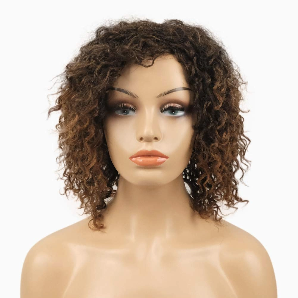 Wiginway Women Wig Medium Curly Brown Wigs Synthetic Wig Hairpiece For Women Remy Hair Pieces 8 Inch