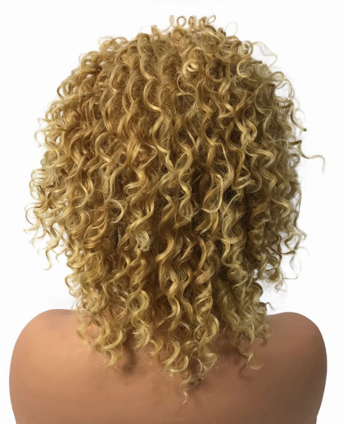 Wiginway Women Wigs Medium Curly Gold Wigs Synthetic Wig For Womens Hair Wigs 8 Inch