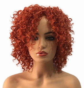 Wiginway Women Wigs Medium Curly Red Wig Synthetic Wig Hairstyles With Wigs Natural 8 Inch