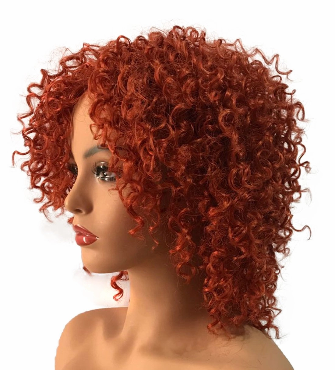 Wiginway Women Wigs Medium Curly Red Wig Synthetic Wig Hairstyles With Wigs Natural 8 Inch