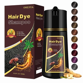 Wine Red Hair Dye for Men and Women, Hair Color Shampoo For Home Use, 16.9 Fl Oz Shampoo Para Canas (Wine Red)