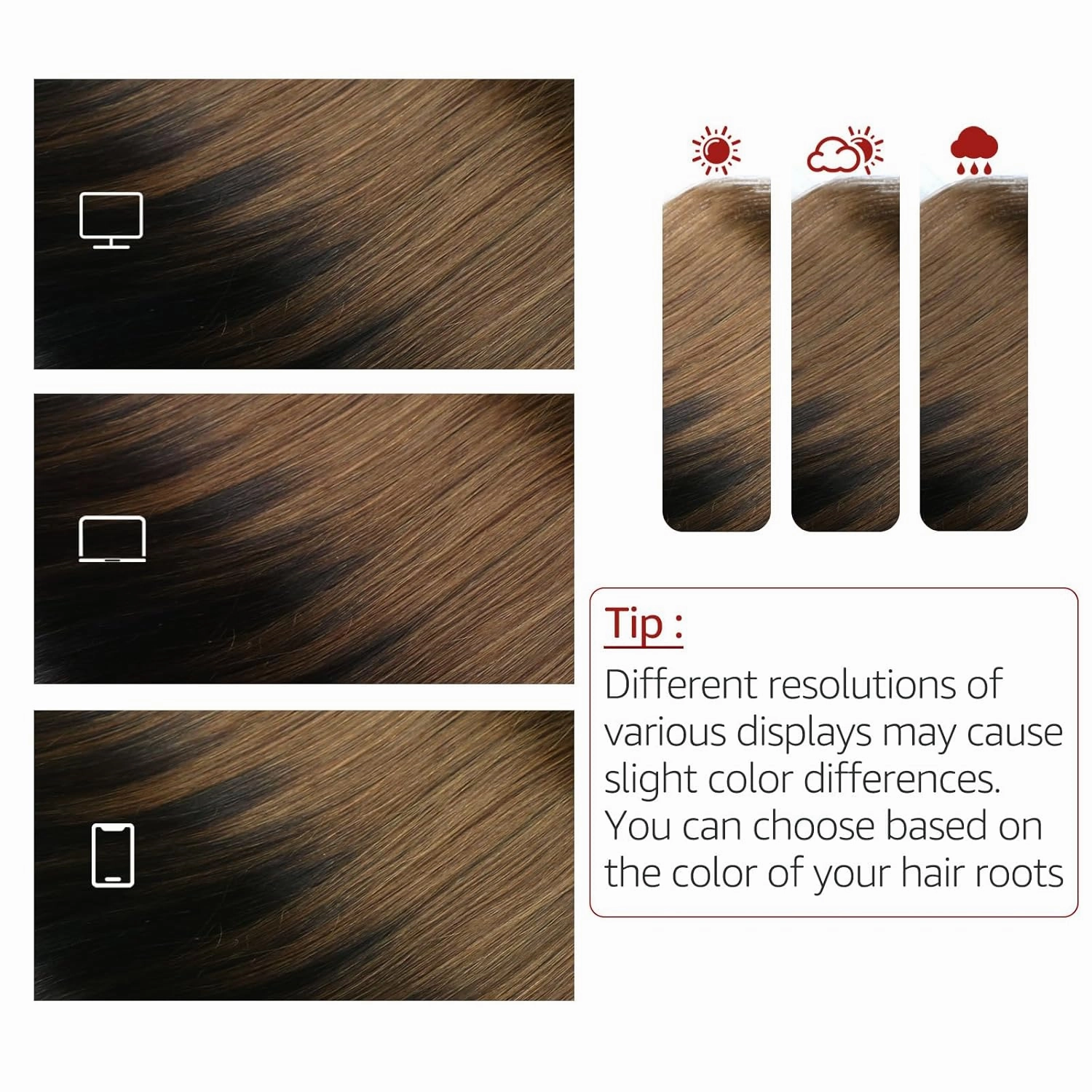 Wire Hair Extensions 70g Straight Human Hair Wire Extensions Natural Black to Brown Invisible Wire Hair Real Human Hair Brown Hair Extensions for Women 14inch(#1BT/4-14inch)