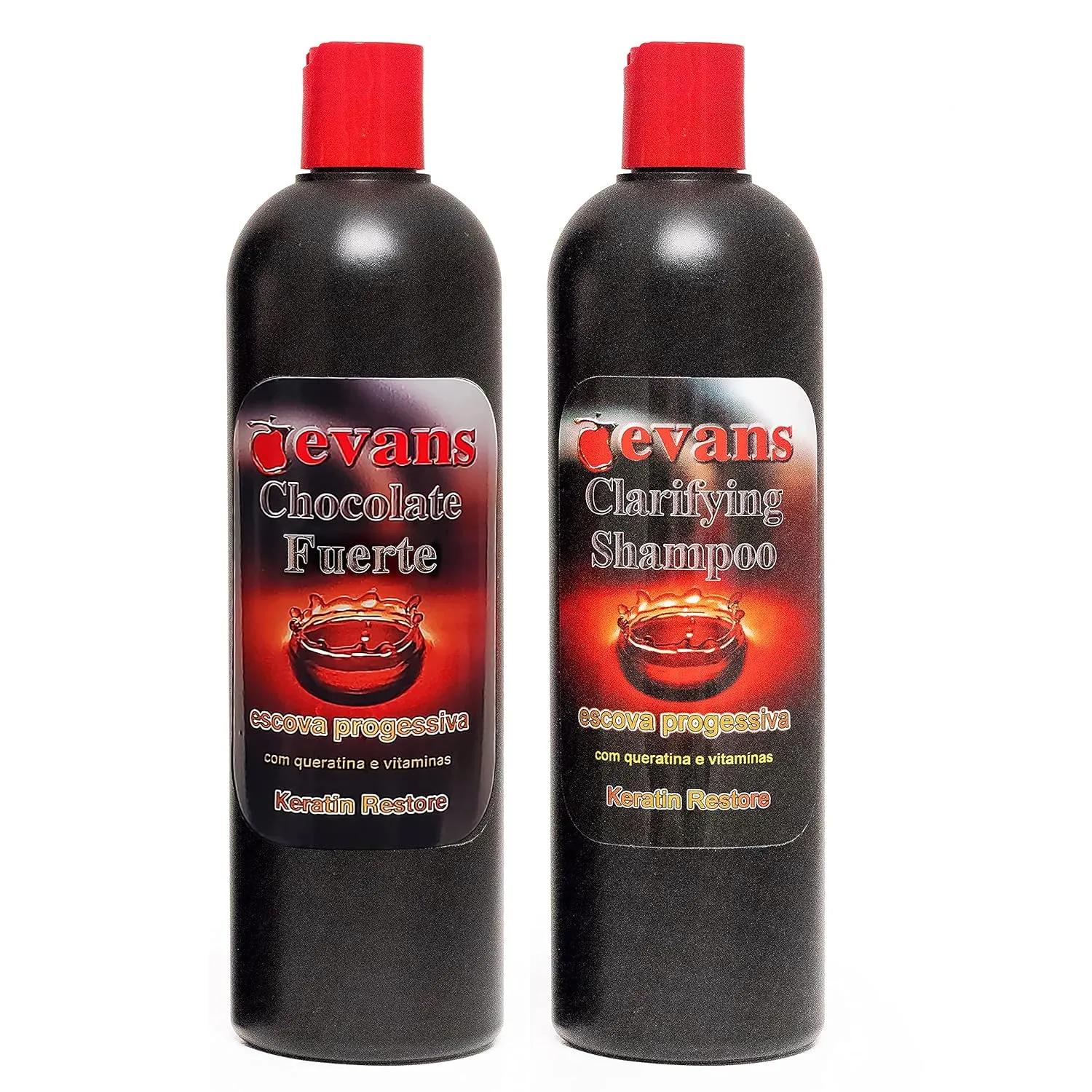YSSER evans COMBO PACK Brazilian Keratin Hair Smoothing Treatment Blowout Straightening System – Strong 16 fl oz   Clarifying Shampoo, 16 Fl Oz (Pack of 2)