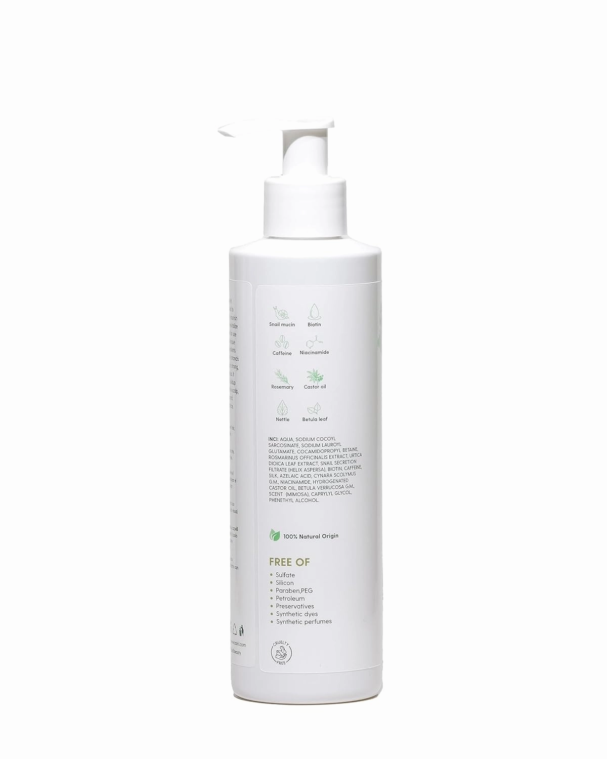 ZAIN1 Natural Hair growth Shampoo With Snail Mucin, Rosemary, Biotin, Niacinamide, Castor oil and Caffeine.(Mimosa, 8.45 oz) pH Level 5.2