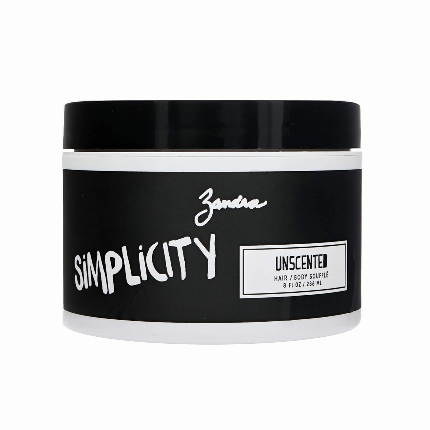 Zandra Hair Body Souffle - Solid to Liquid Oil For Skin, Hair and Scalp. Unrefined Shea Butter, Olive, Sunflower, Avocado and Castor Oil - UNSCENTED (8 oz)