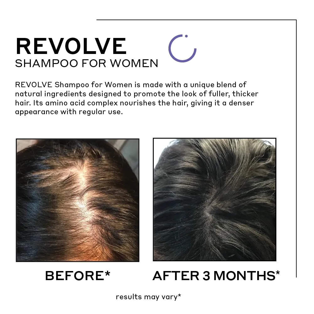 ZENAGEN Revolve Women's Thickening Shampoo | Supports Appearance of Fuller, Healthier-Looking Hair, Developed for Fine & Visibly Thinning Hair, Plant-Based, Color-Safe, 5-Minute Treatment