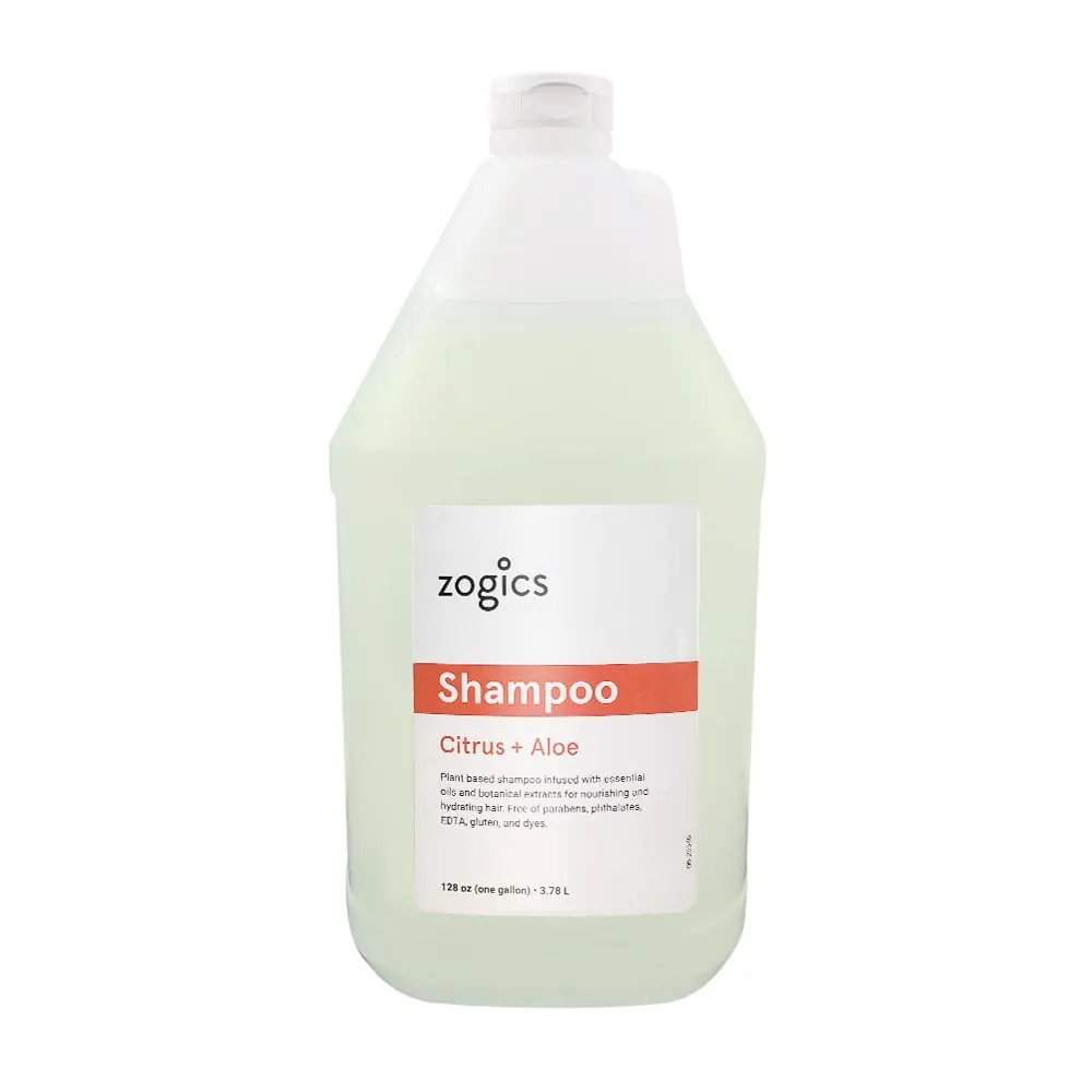 Zogics Shampoo, Citrus   Aloe Scented Shampoo (1 Gallon Refill)